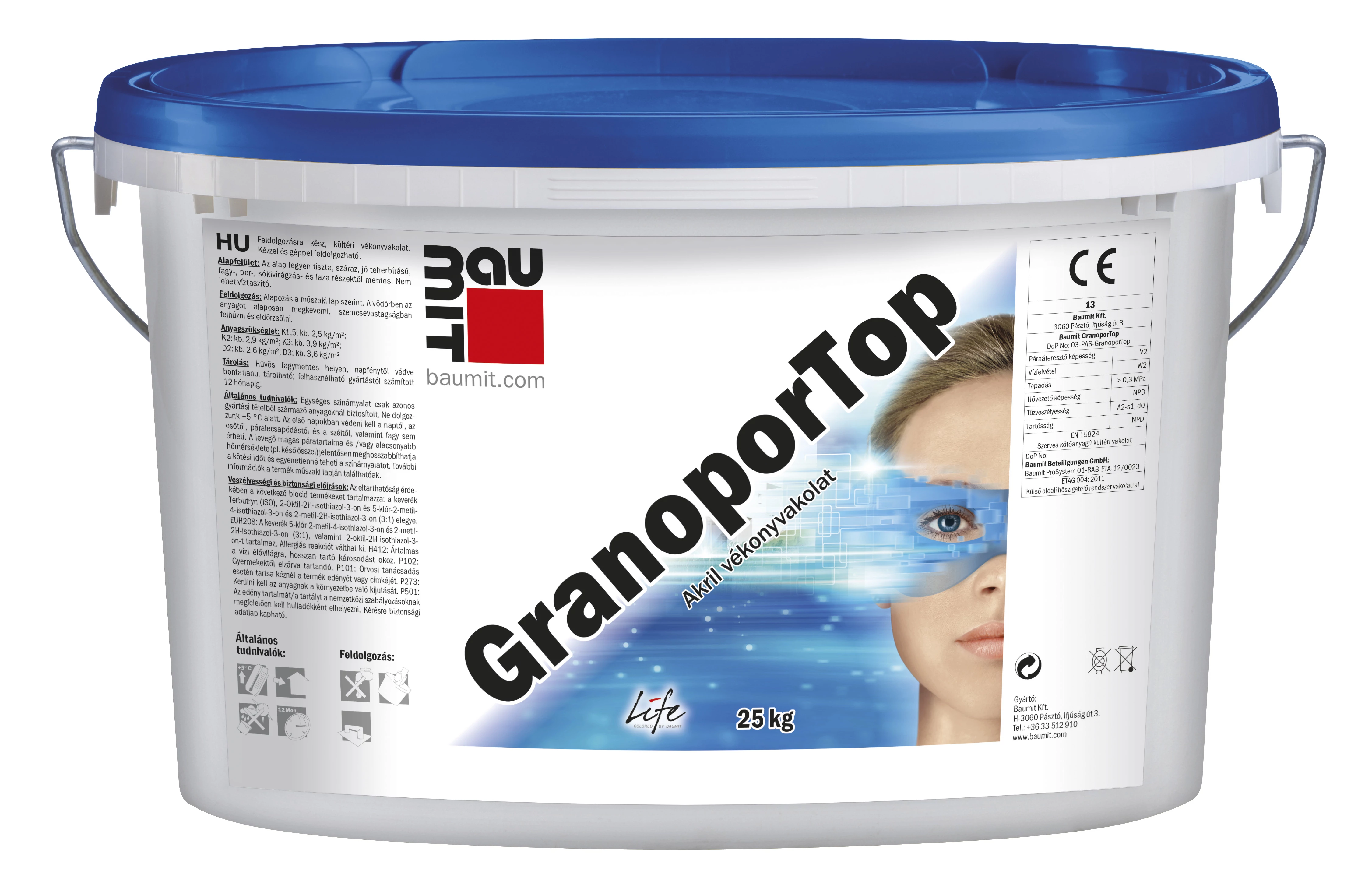 Baumit GranoporTop Professzionális színes vékonyvakolat - 25 kg - I. színcsoport