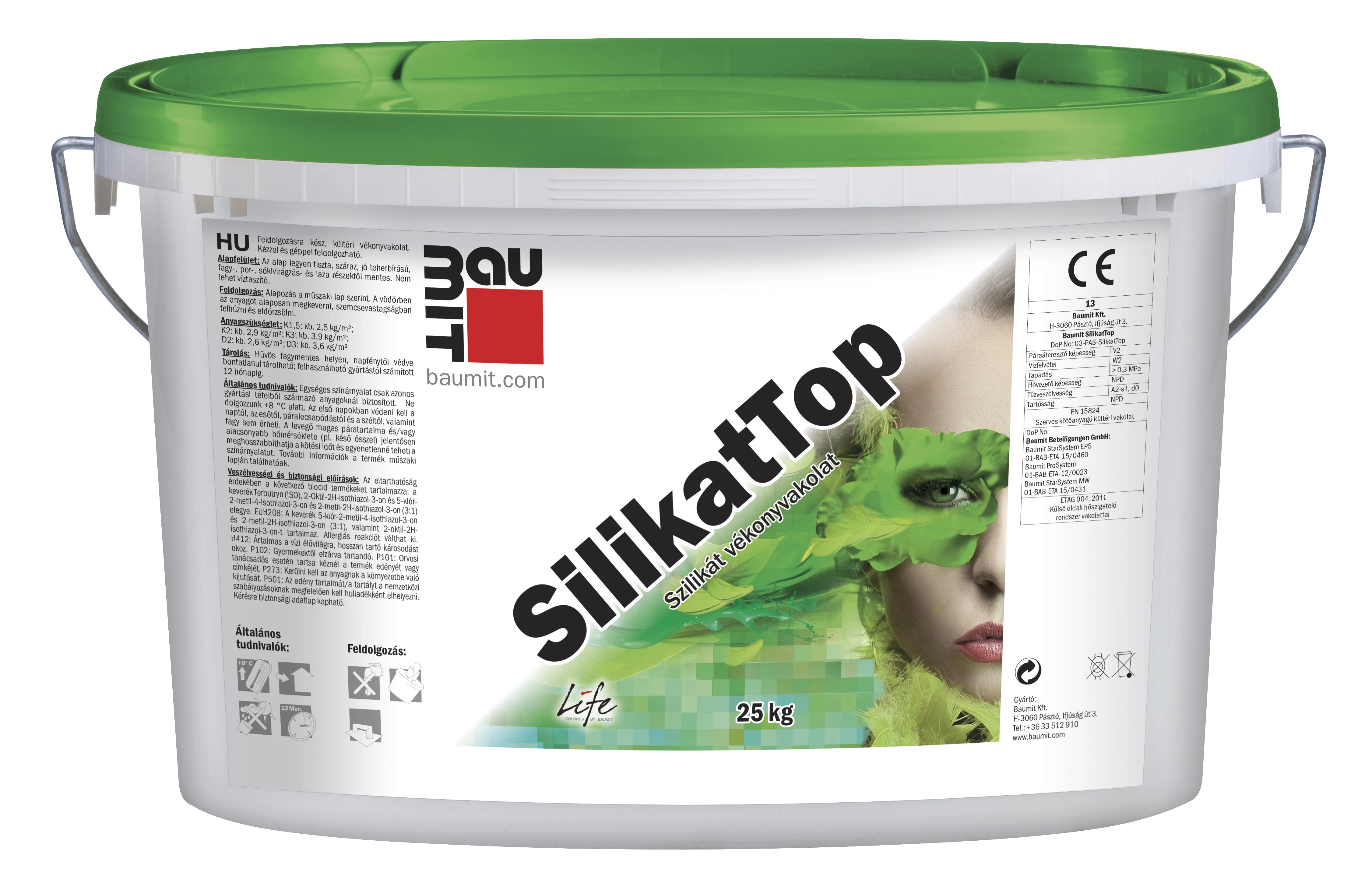 Baumit SilikatTop Professzionális színes vékonyvakolat - 25 kg - III. színcsoport