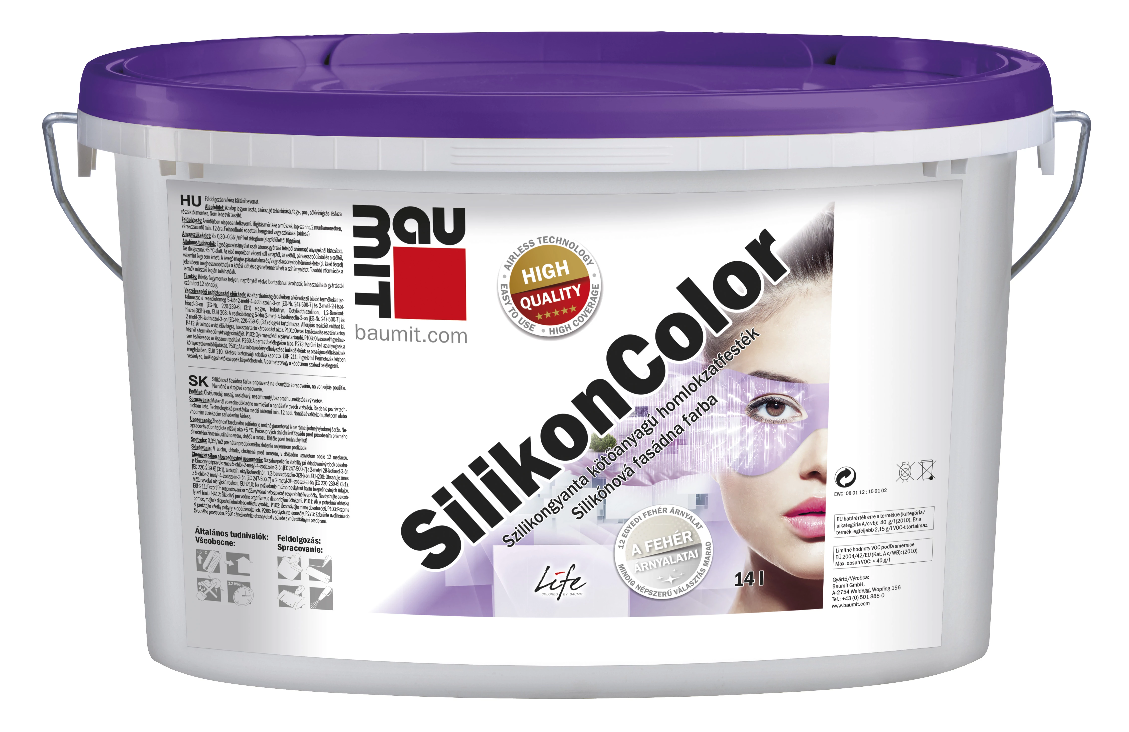 Baumit SilikonColor Professzionális homlokzatfesték - 14 l - II. színcsoport