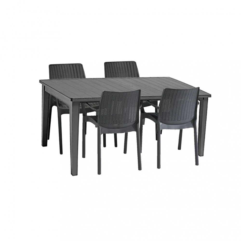 Fubali 4+1 kerti bútor garnitúra szett színben grafit színben