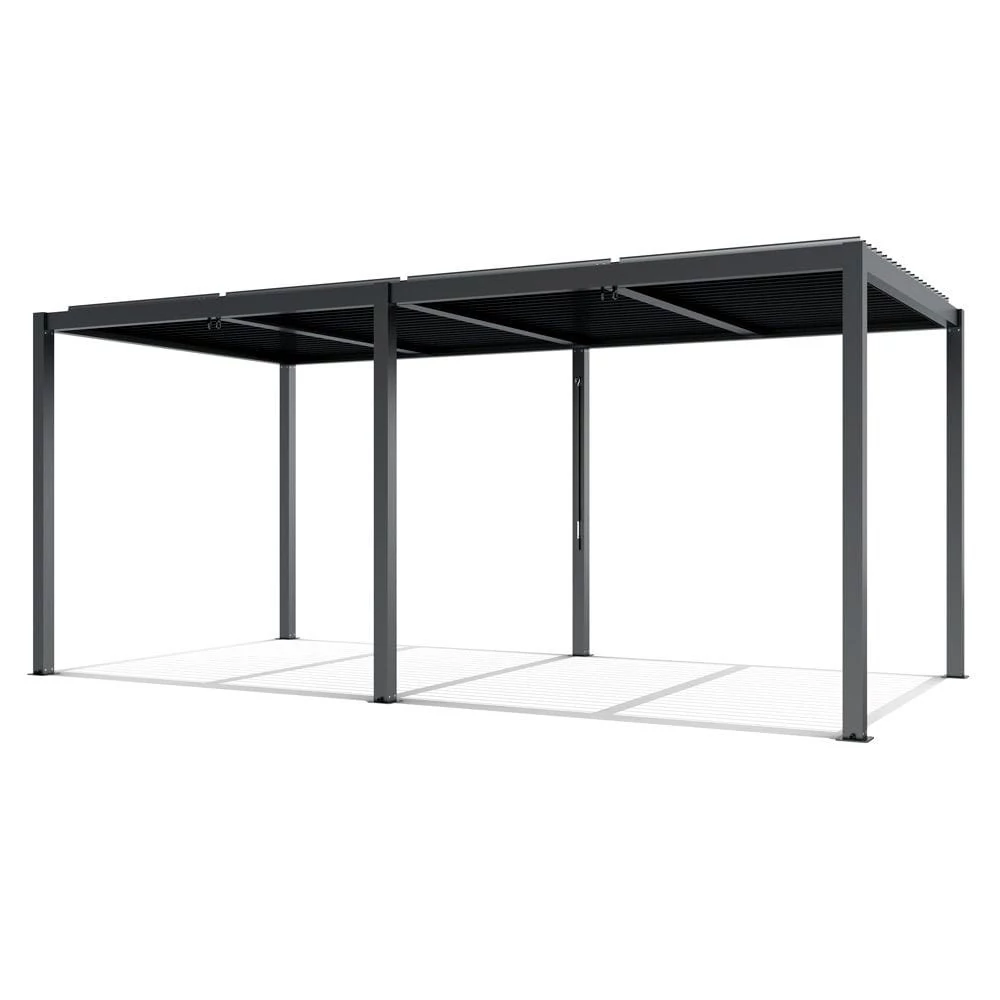 LUXE pergola 5,8x4m antracit LED világítással