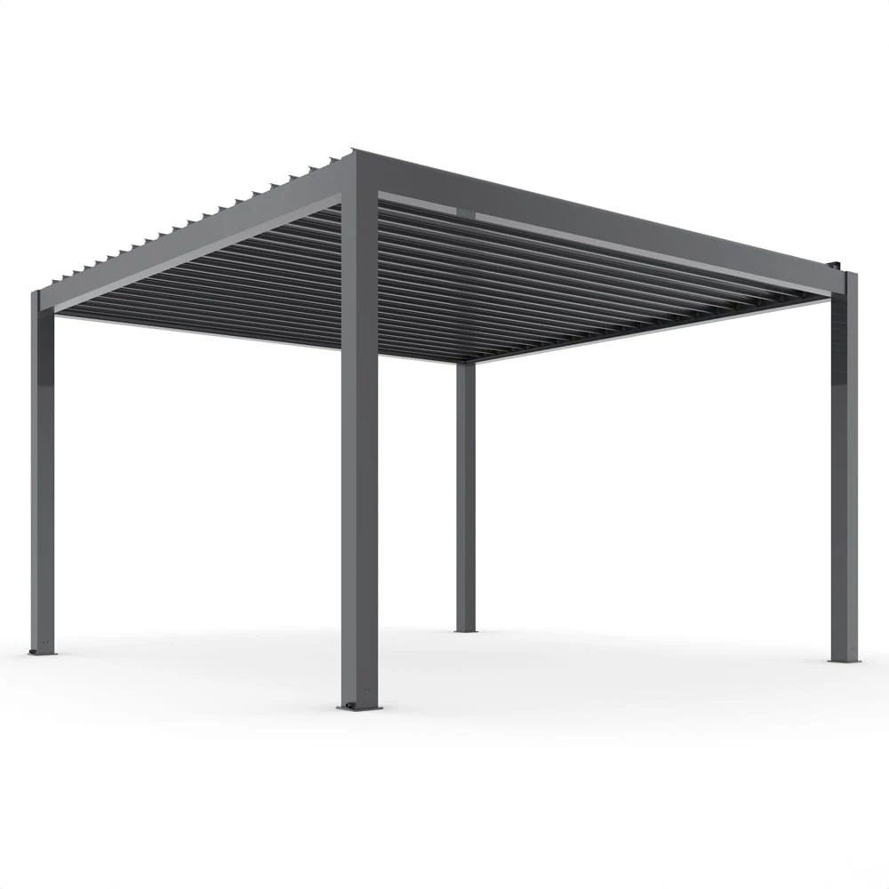 LUXE elektromos pergola 3x4m antracit LED világítással