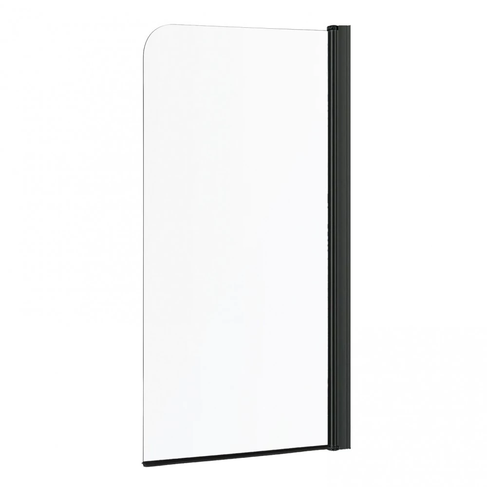 Cristal 1 BL kádparaván 150x80 cm, fekete profil, víztiszta üveg
