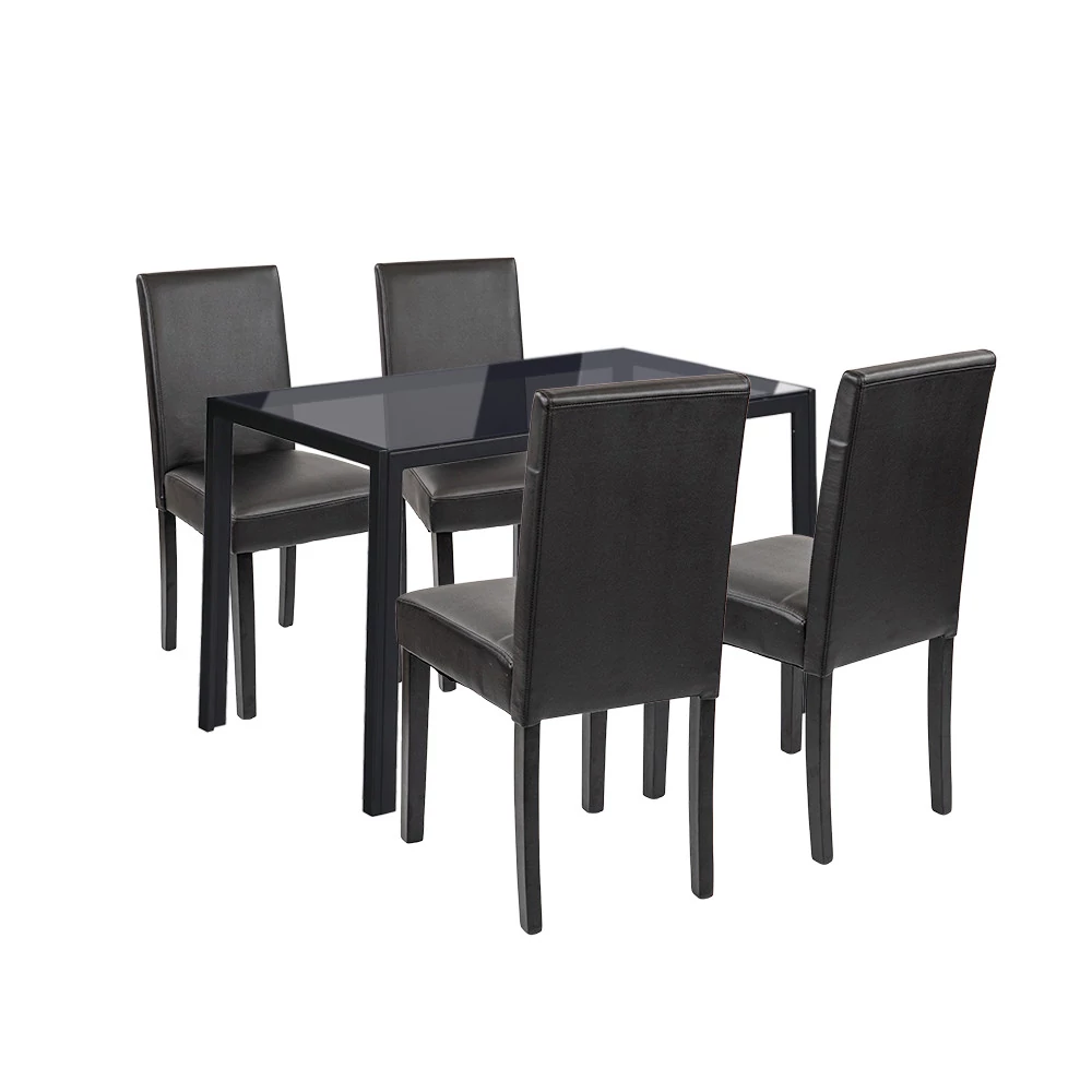 Karen 4+1 étkező garnitúra fekete-fekete