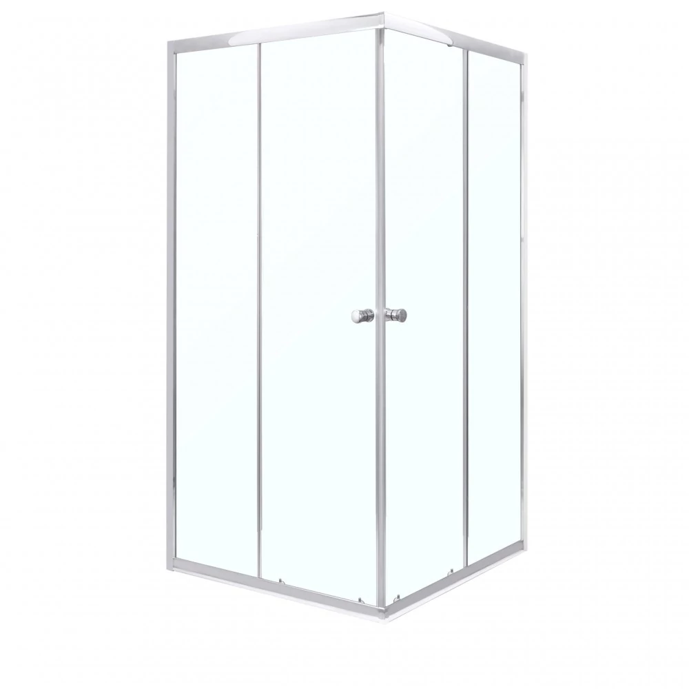 Olga SQ 80x80 cm szögletes zuhanykabin zuhanytálca nélkül - króm profil, víztiszta üveg