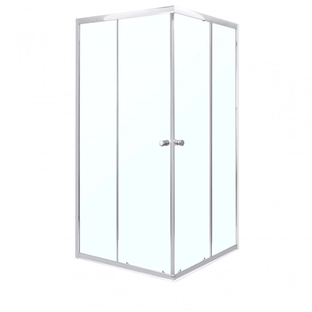 Olga SQ 90x90 cm szögletes zuhanykabin zuhanytálca nélkül - króm profil, víztiszta üveg