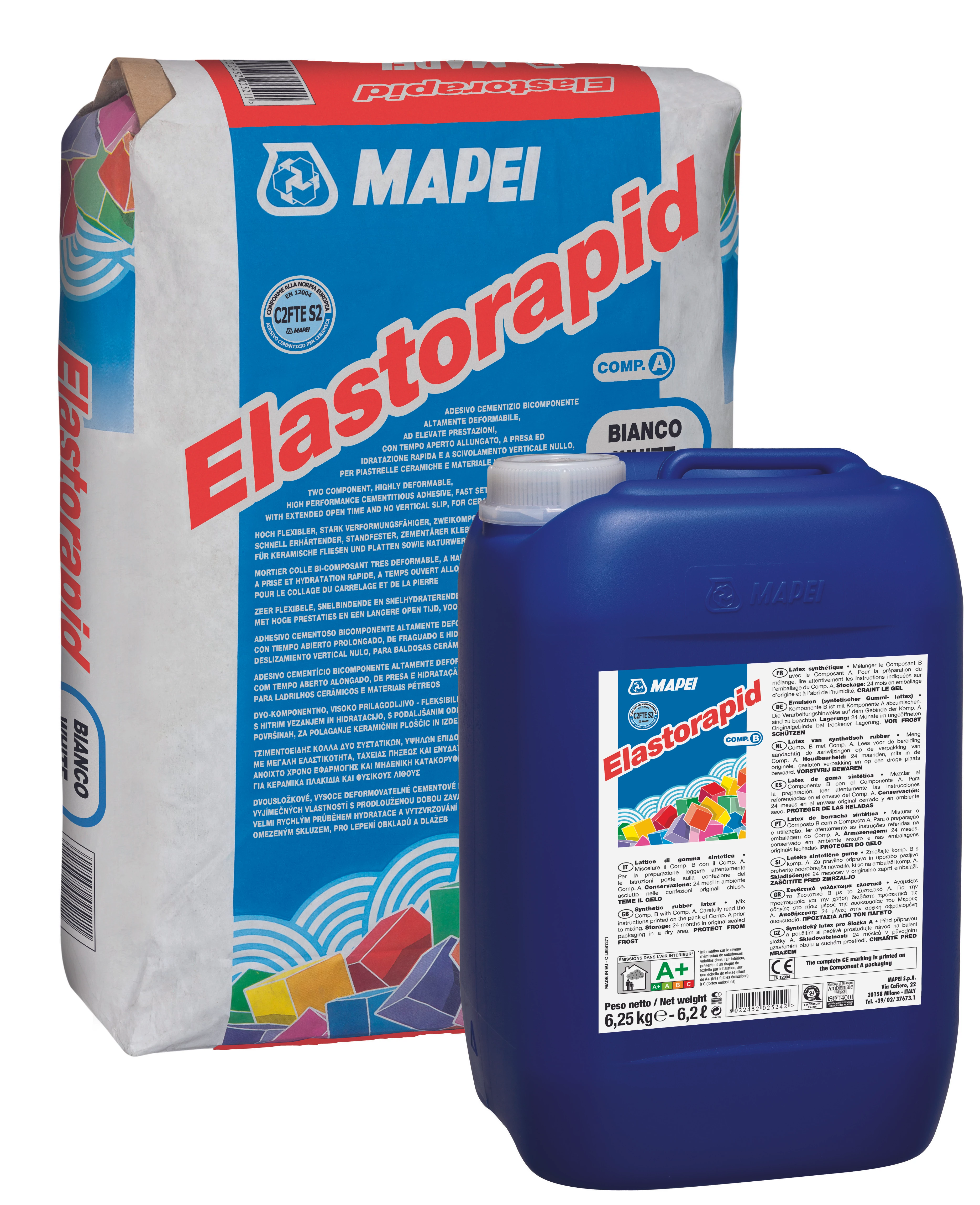 Mapei Elastorapid / A Fehér 25 kg Cementbázisú ragasztó