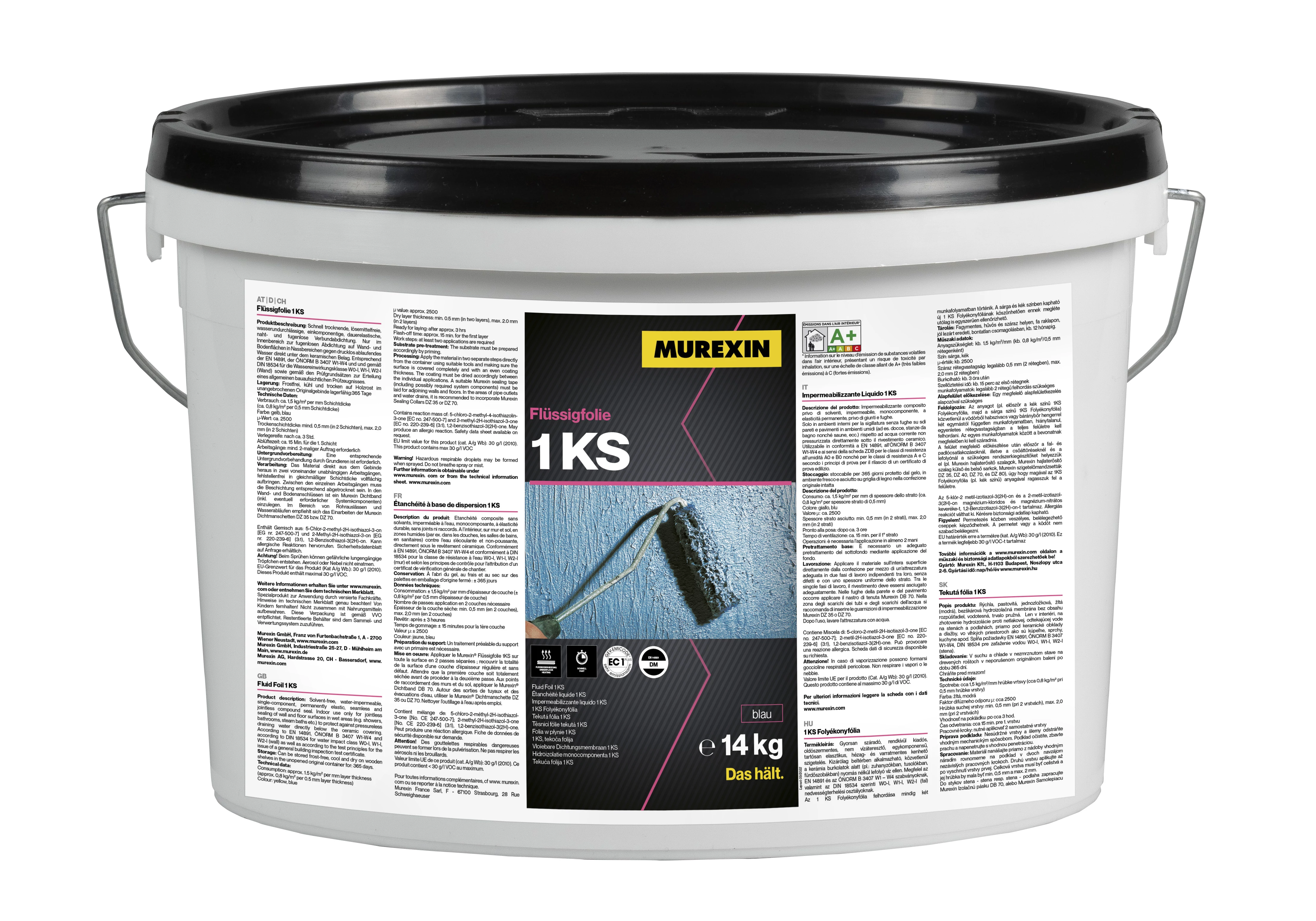 MUREXIN 1 KS Folyékonyfólia Kék, 14 kg