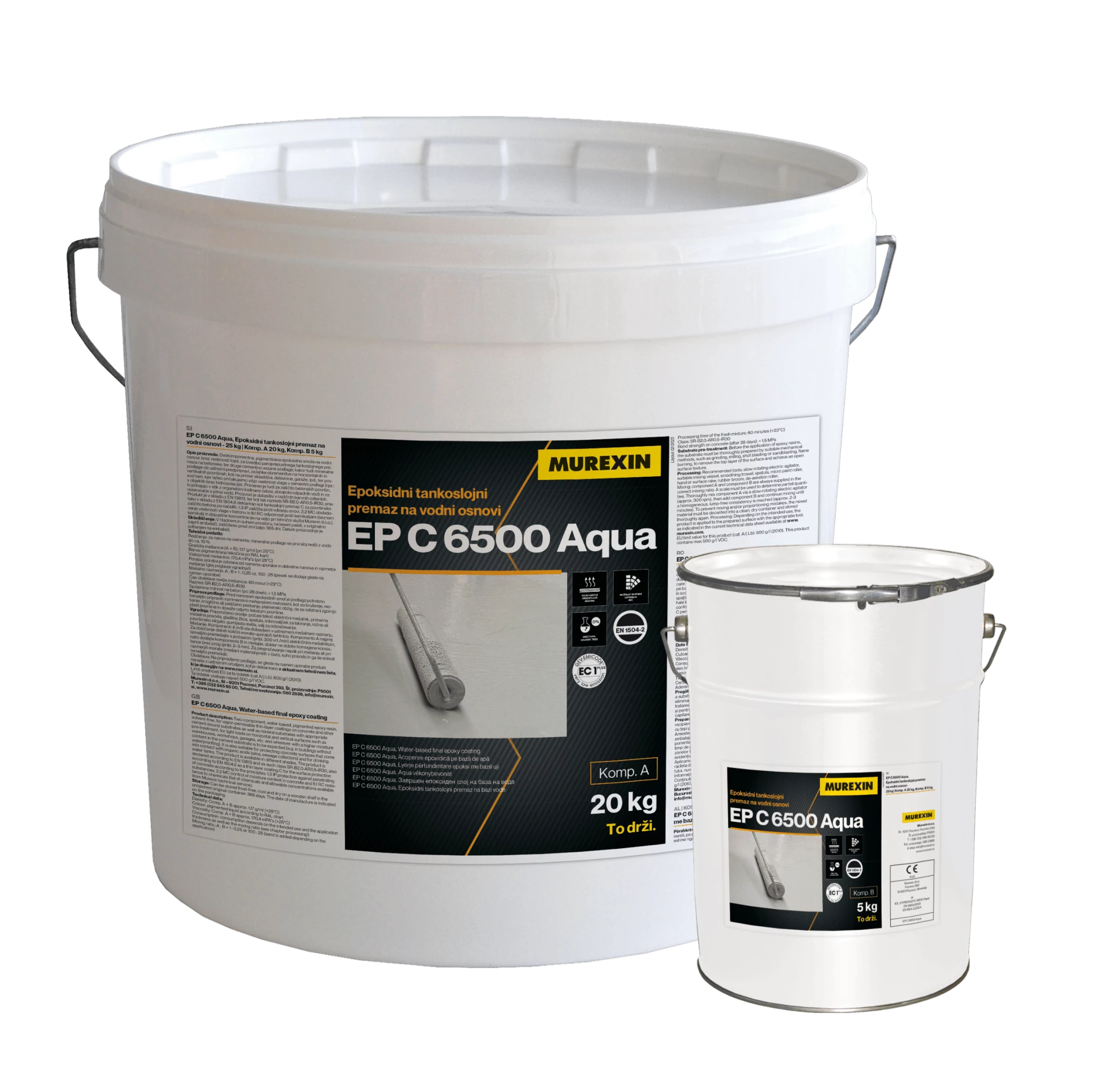 MUREXIN EP C 6500 Aqua Vékonybevonat Ral 1015, 25 kg, A+B Komponens