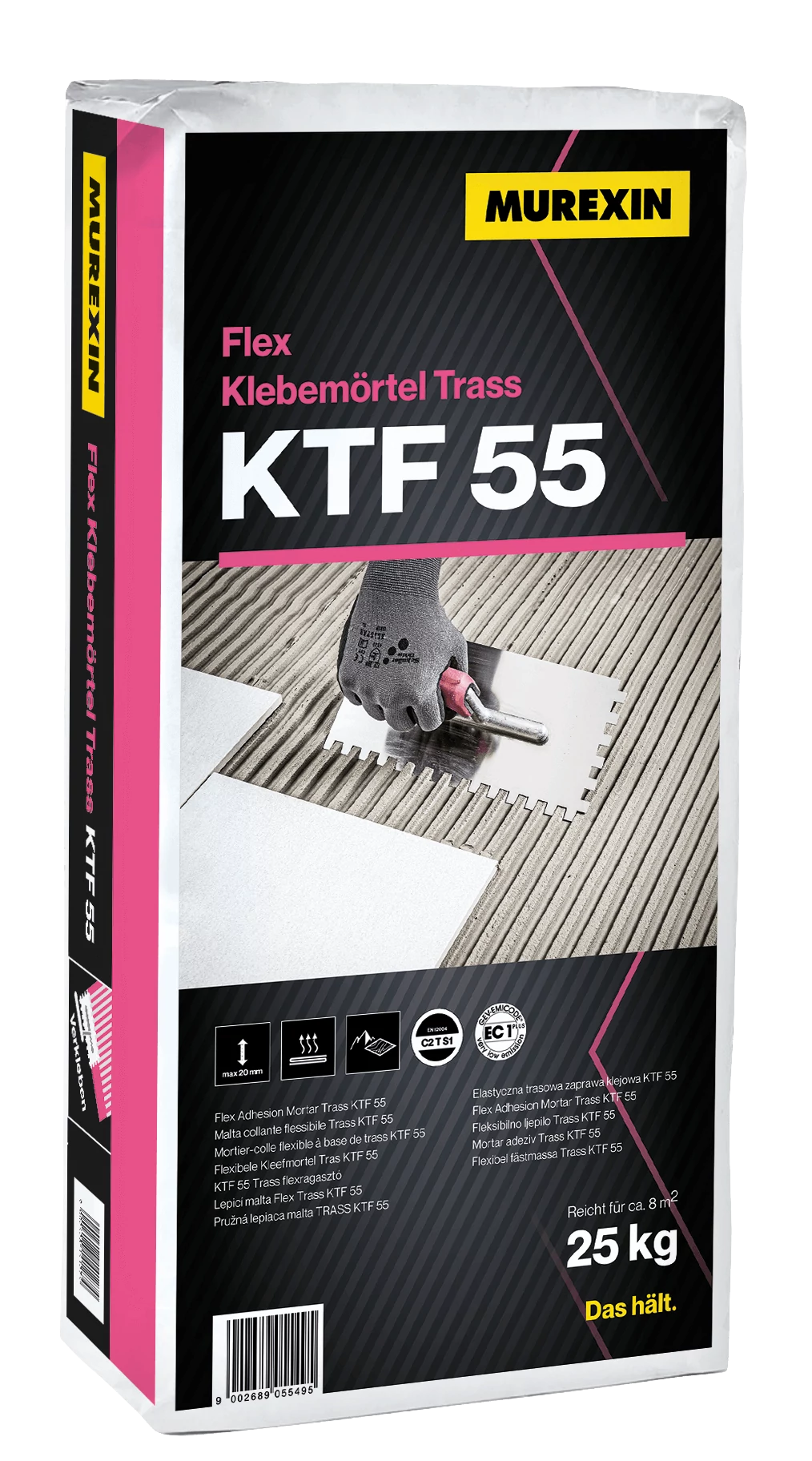 MUREXIN Ktf 55 Trass Flex ragasztóhabarcs Szürke, 25 kg