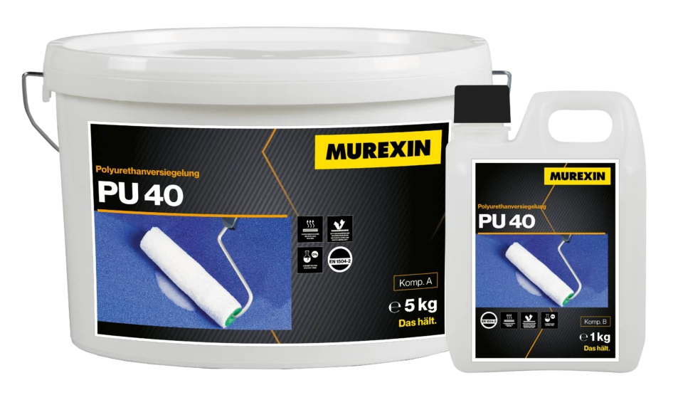 MUREXIN PU 40 Poliuretán Vékonybevonat Ral 7032 Kavicsszürke, 5 kg, A Komponens