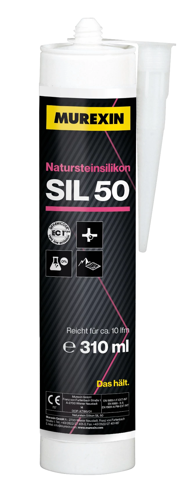 MUREXIN SIL 50 Természeteskő Szilikon Antracit 147, 310 Ml / Db