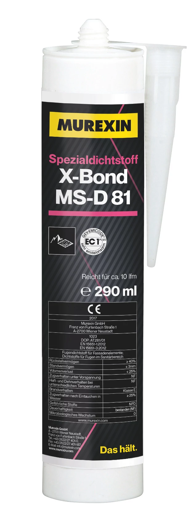 MUREXIN X-Bond MS-D81 Speciális tömítőanyag Manhattan 111, 290 Ml / Db