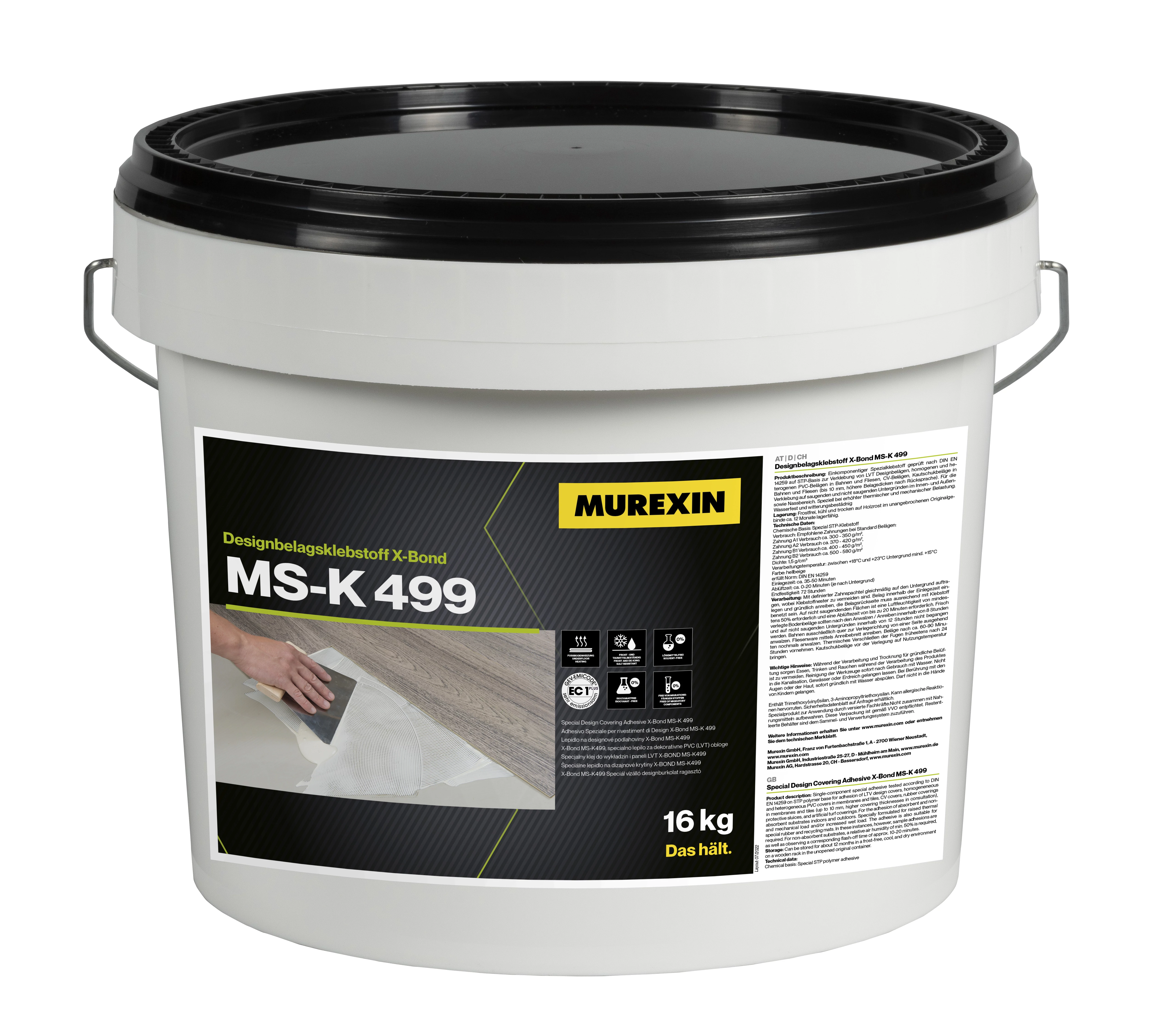 MUREXIN X-Bond MS-K499 Speciál Vízálló DeSIgnburkolat ragasztó (Lvt) 5 kg