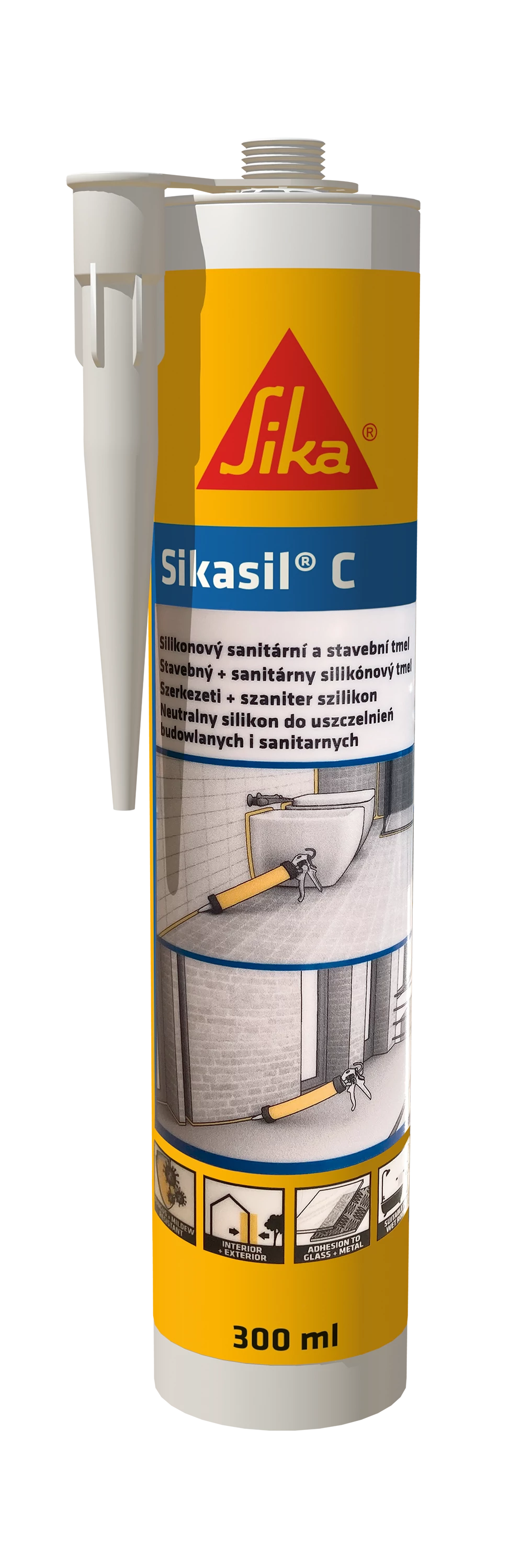 Sikasil C transzparens semleges szilikon tömítőanyag 300 ml