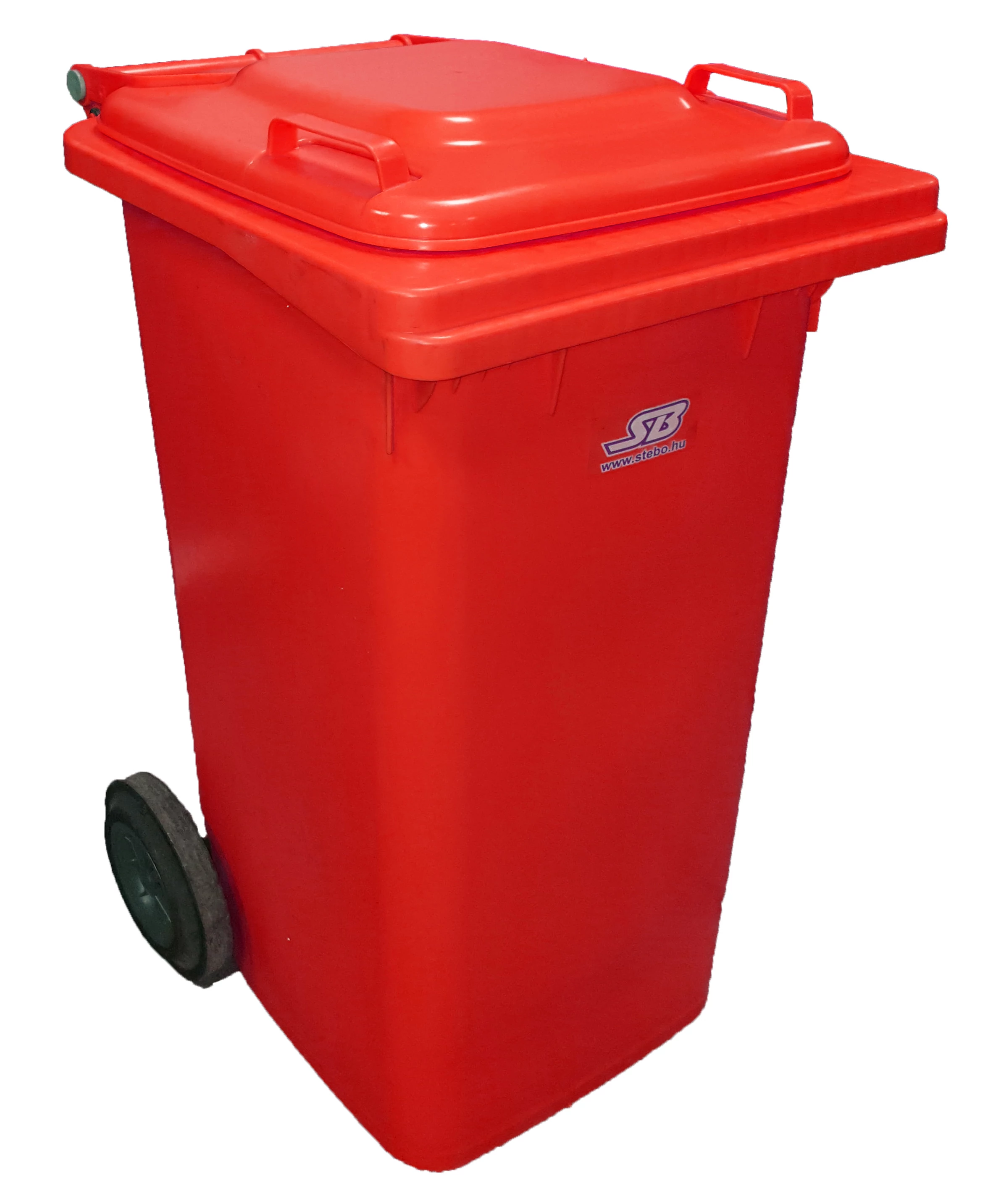 Szeméttároló 120L piros kerekes