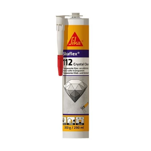 Sika Sikaflex-112 Crystal Clear rugalmas ragasztó víztiszta 290ml